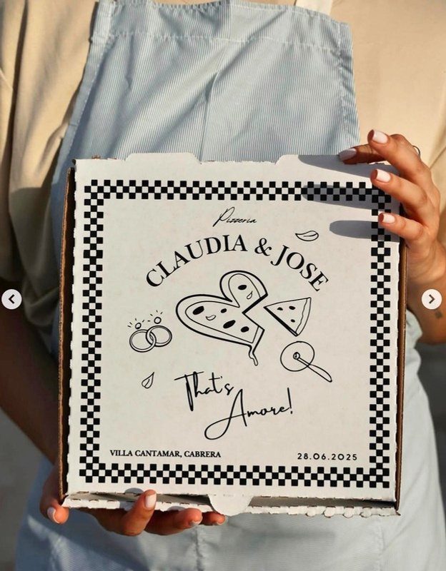 Custom illustrated afterparty pizza box